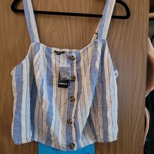 Linen torrid crop top
